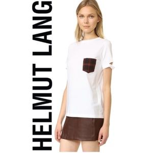 Helmut Lang Plaid Pocket Tee NWT